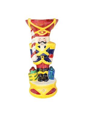VTG Christopher Radko 2003 Nutcracker Dandy Candle Holder Hand-Painted Ceramic